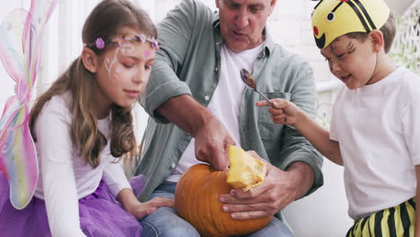 halloween, tallado de calabaza