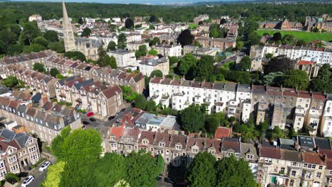 Drohnenschuss-über-Landsdown-Road-In-Clifton-Bristol