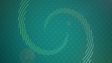 animation of green lines spinning on green patterned background