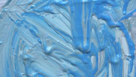 flowing and movement of acrylic color