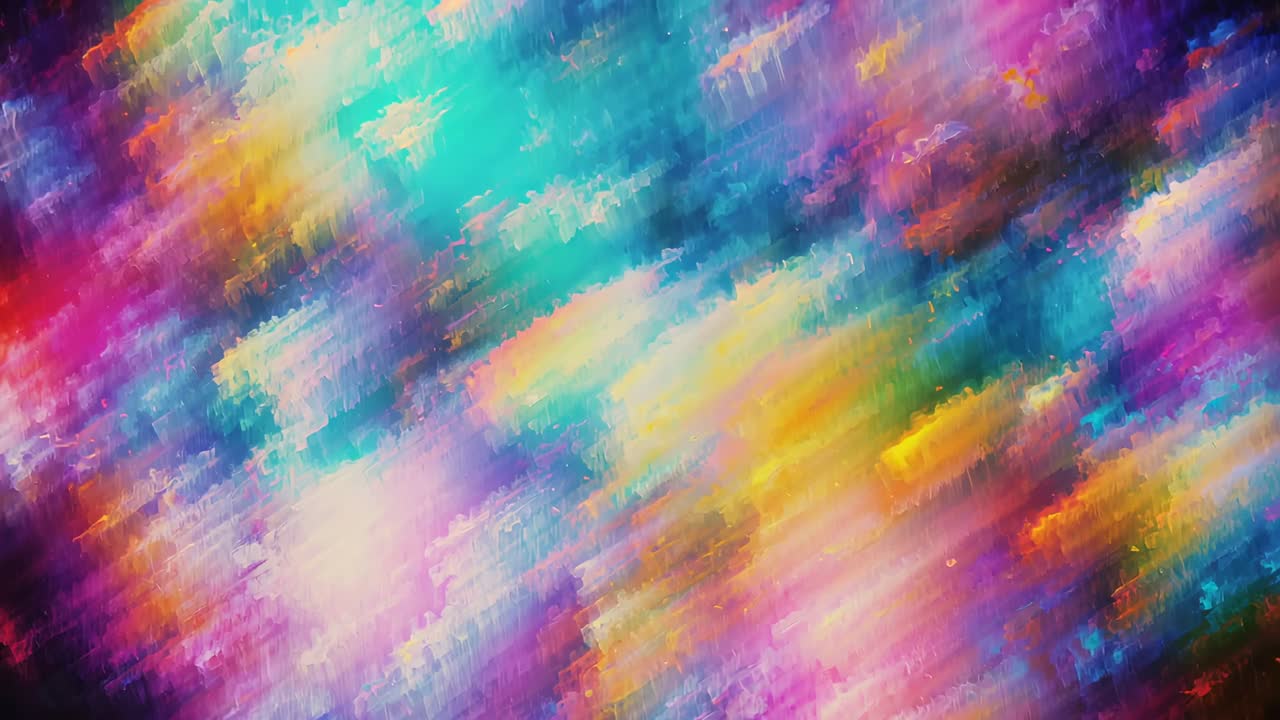 Shifting rainbow diagonal brushstrokes animating across digital canvas, enhancing visual interest