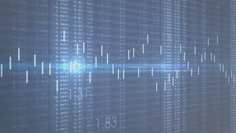 animation of digital data processing over computer screen