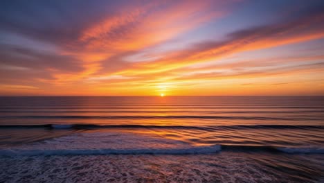 el atardecer vibrante sobre el océano