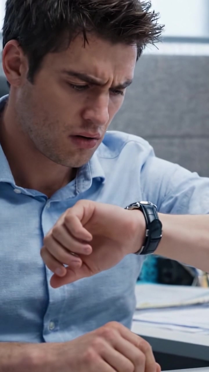 A Young Professional Facing Overwhelming Stress and Anxiety at Work, Contemplating Pressures of Job Responsibilities and Personal Expectations in an Office Environment