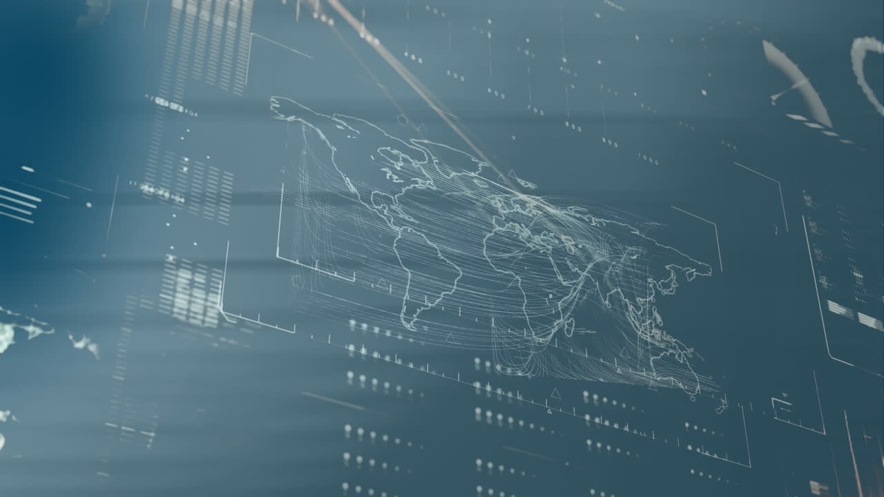 화면에 있는 금융 데이터 처리 및 통계의 애니메이션