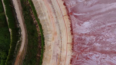 embalse de alcoa - red mud pond in xove, lugo, spain