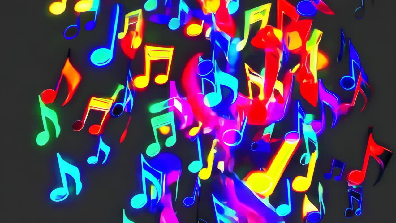 note musicali colorate