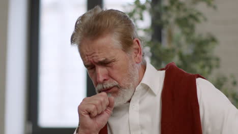 elderly man experiencing health issues