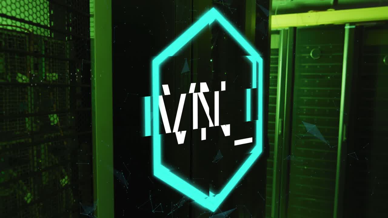 컴퓨터 서버를 통해 nft 텍스트 및 데이터 처리의 애니메이션