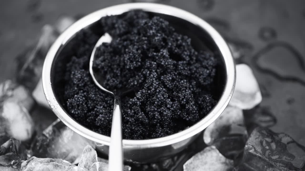 caviar negro giratorio sin costuras con bucle (de cerca)