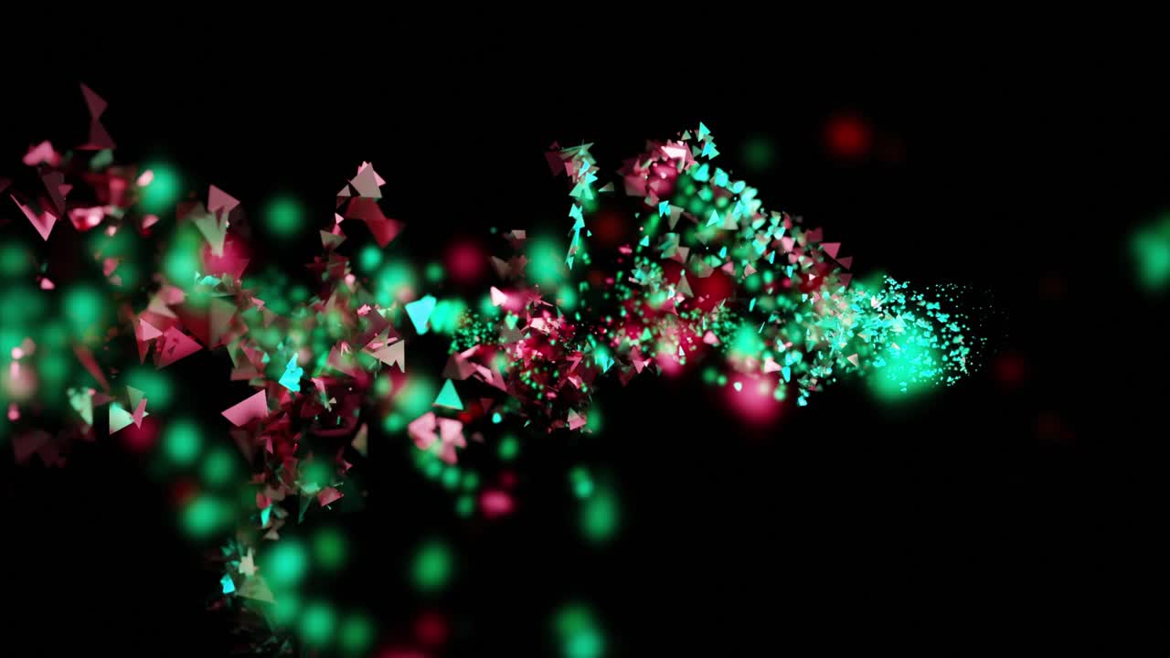 움직이는 추상적인 기하학적 모양