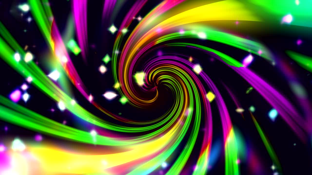 vortice colorato e stelle