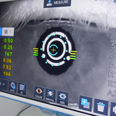 man examined by ophthalmologist
