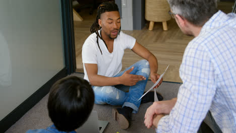 business people interacting with each other in office 4k