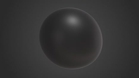 rendering 3d de una esfera blanda negra con bucle sin costuras abstracto. 4k