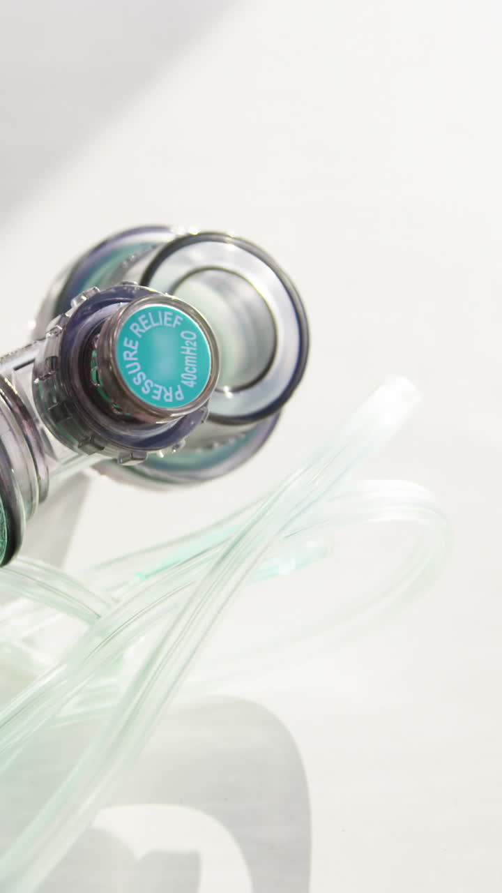 primer plano de la máscara de la válvula de bolsa