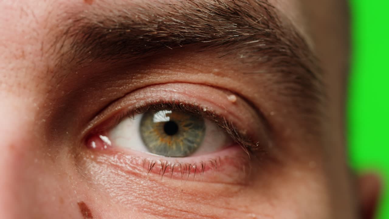 primer plano del ojo de un hombre