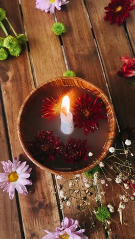 autumn candlelight floral arrangement