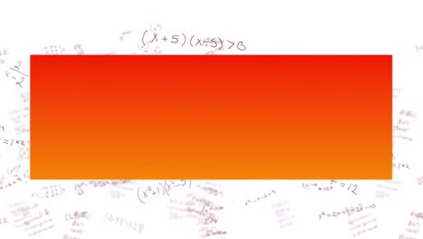 animación de ecuaciones matemáticas sobre la forma roja.
