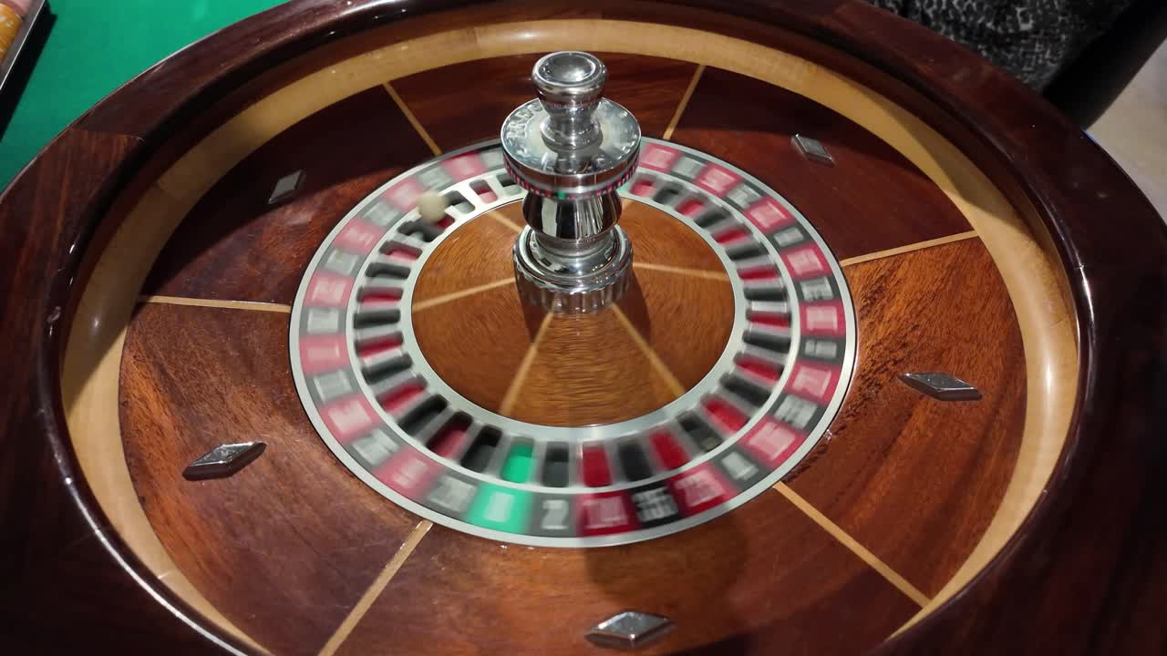 Roulette Wheel- Spinning and lands on 34