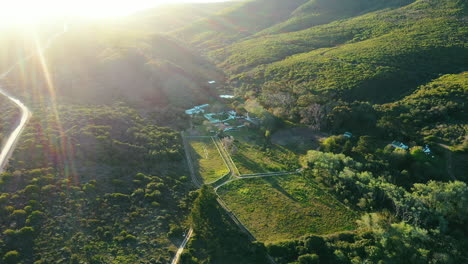 the sunrise over the mountain