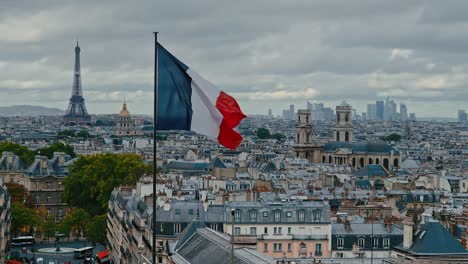 Aerial-view-of-Paris-on-a-moody-day