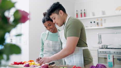 Cooking,-couple-hug-and-love-with-kitchen