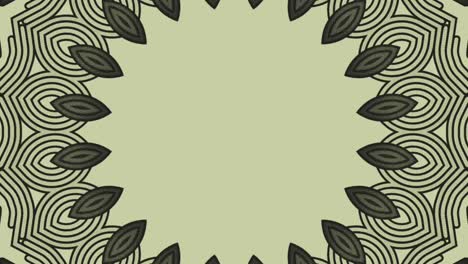 tribal kaleidoscope design in light brown background -animation