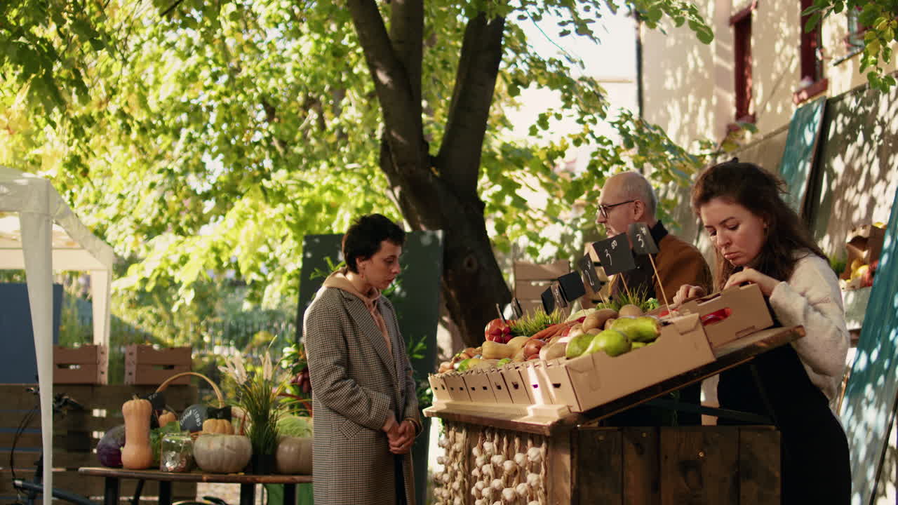 People at an Outdoor Farmers Market