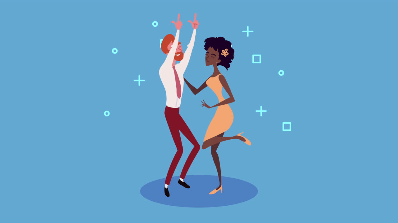 pareja bailando en una fiesta