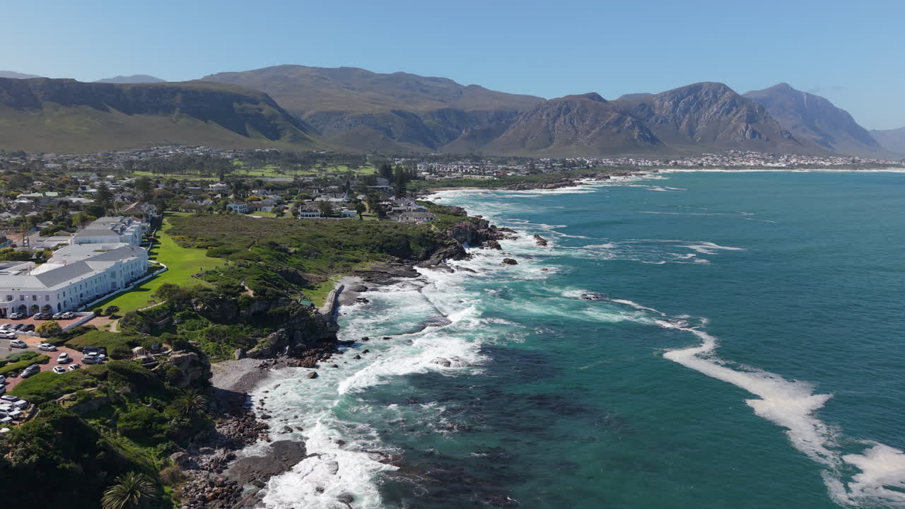 Maiden's Cove At The Camps Bay Nature Park In Hout Bay, Cape Town, South Africa. Aerial Drone Shot