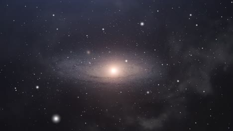4k universo, galaxia y partículas de polvo en el espacio
