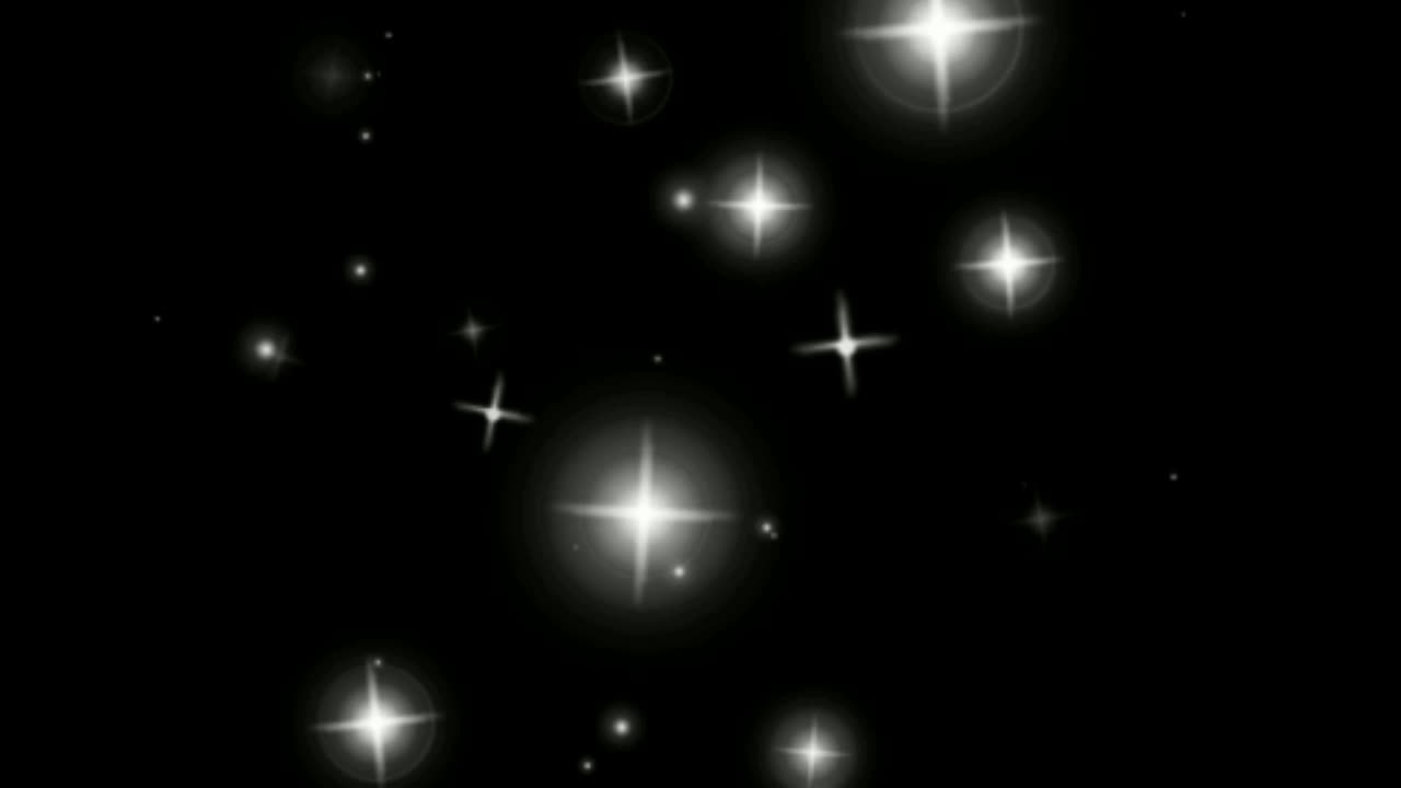 Twinkling stars motion graphics with night background