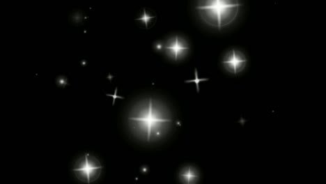 twinkling stars motion graphics with night background