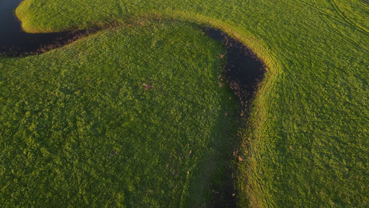강 과 풍경 의 공중 사진