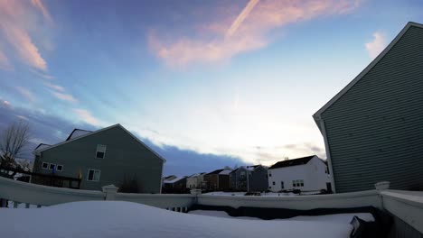 Time-lapse-of-sky-and-clouds-with-an-airplane-shot