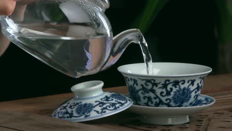 preparing a cup of tea