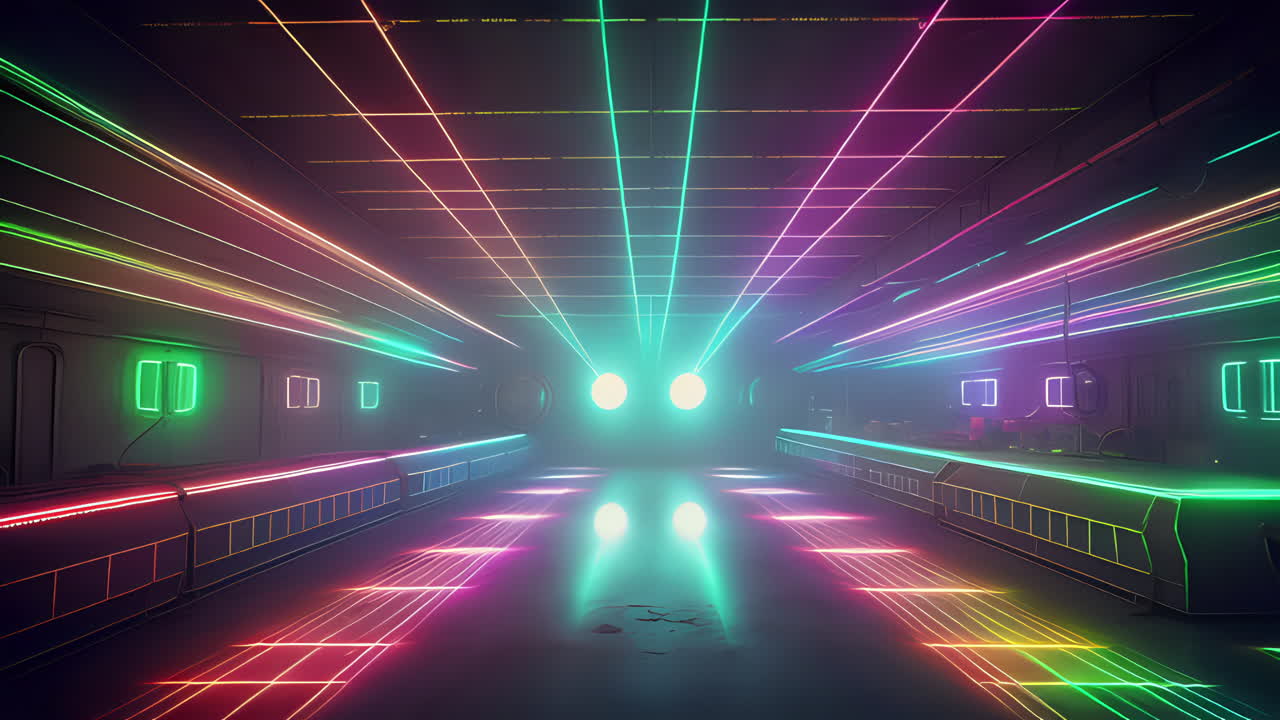 사이버 크 시의 스카이 라인과 dj 튜너 테이블