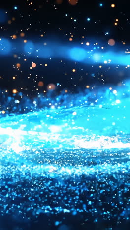 a blue line with a lot of sparkles in the background. the blue line is the main focus of the image