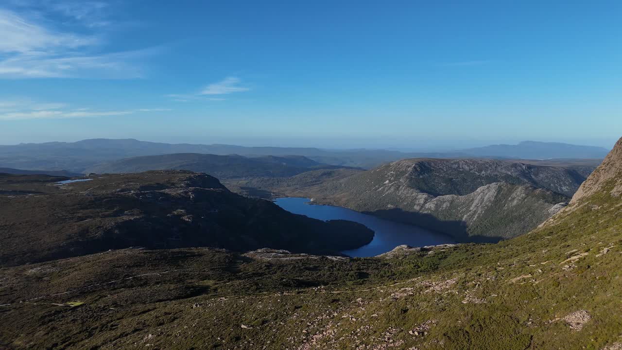 Stunning Aerial View of Dove Lake and Cradle Mountain in Tasmania