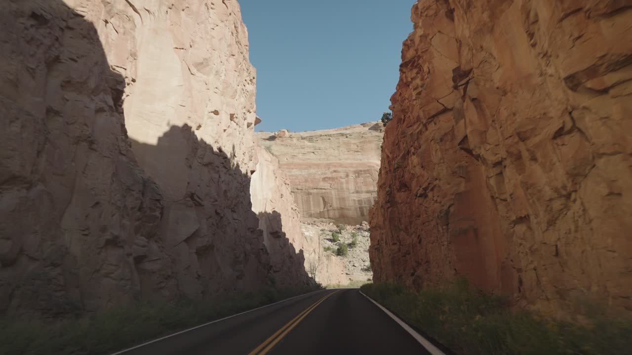Scenic Road Through a Canyon
