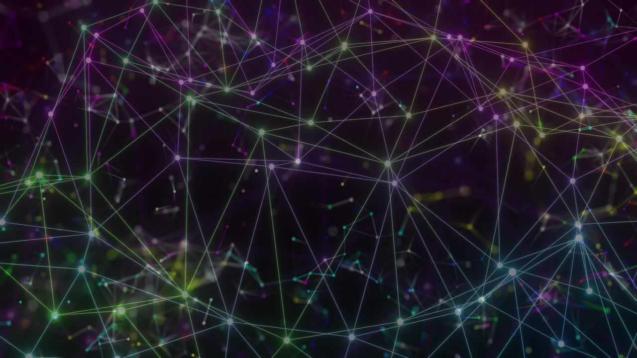 Animation of network of connections over shapes
