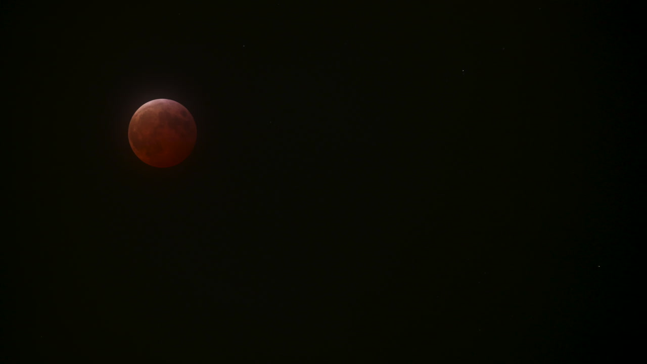 Red Blood moon Timelapse of the Total Lunar Eclipse on March 14th, 2025