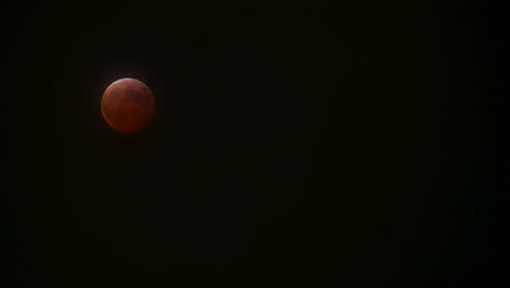 red blood moon timelapse of the total lunar eclipse on march 14th, 2025