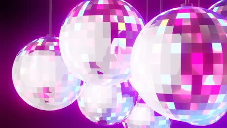 bolas de discoteca sobre un fondo negro