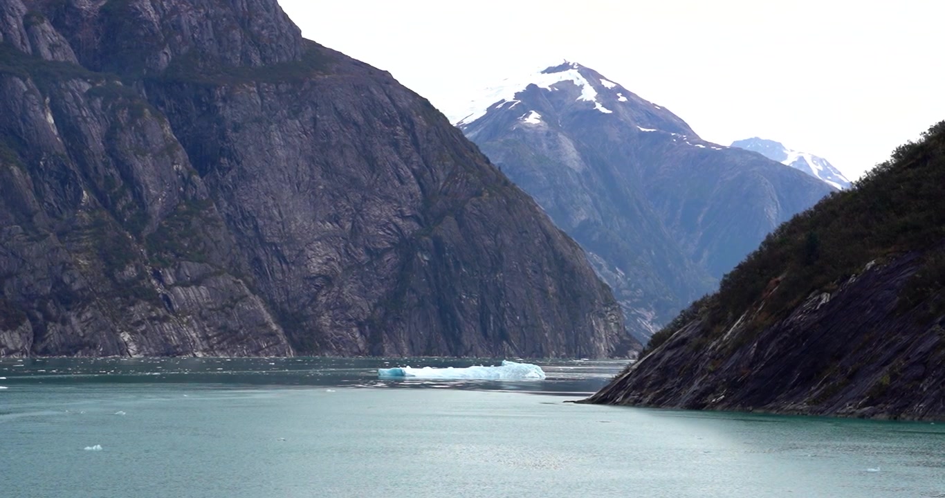 Bevægelse gennem Tracy Arm Fjord, Alaskas landskab.