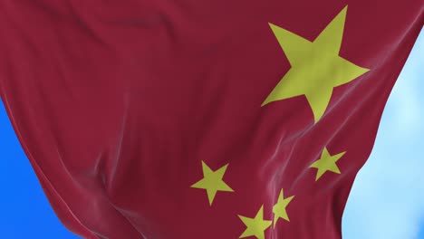 un bucle sin costuras de la bandera china.