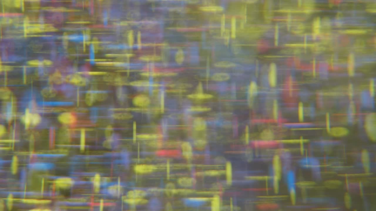 fondo retro festivo brillante. partículas de movimiento borroso caótico. planetas de la galaxia espacial. superficie en cámara lenta. bucle de fondo bokeh de efectos únicos de lente vintage de burbuja. superficie fantástica.