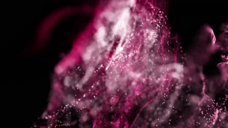 Animation-of-pink-dots-forming-dynamic-waves-against-black-background