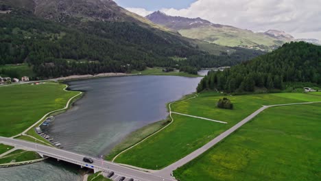 lake silvaplana in switzerland